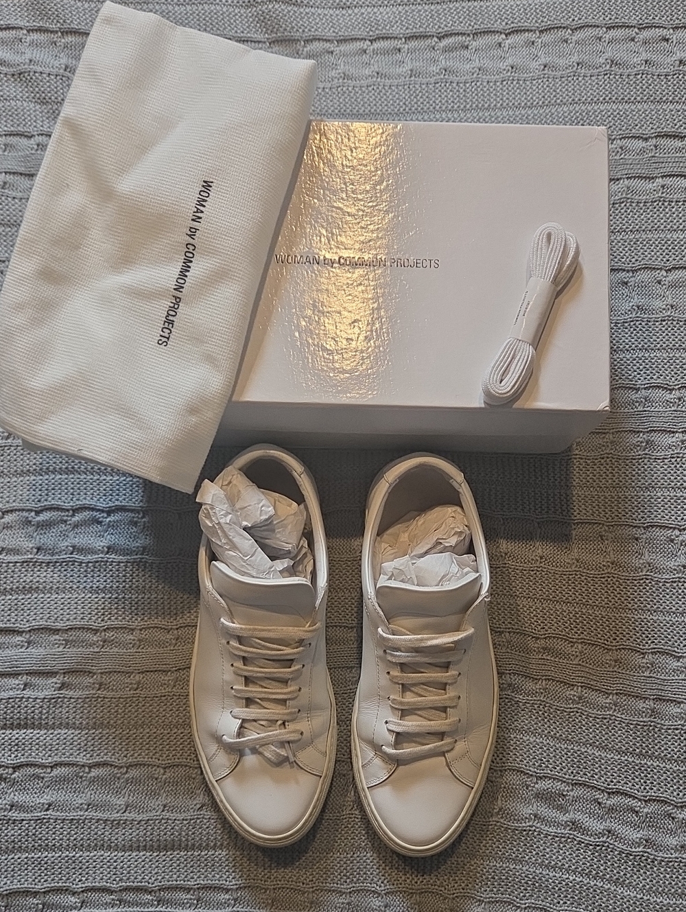Common Projects Original Achilles Low White Leather Sneakers EU 40 US 9 Italy
